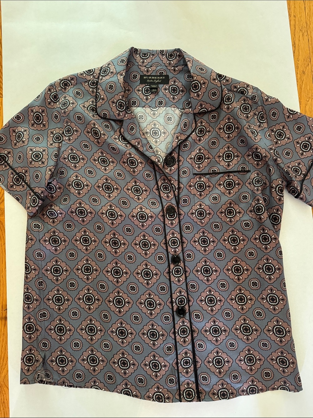 Burberry silk “PJ” top